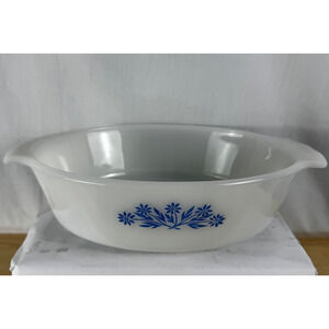 Vintage Anchor Hocking Fire-King 433 Blue Cornflower Casserole 1.5 Qt Dish MCM